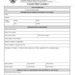 Police Incident Report Template