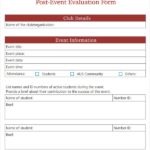 Post Event Evaluation Report Template
