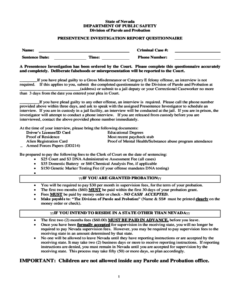 Presentence Investigation Report Template (2) - TEMPLATES EXAMPLE ...
