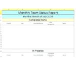 Project Status Report Template Word 2010