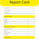 Pupil Report Template