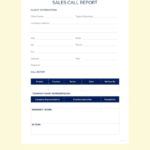 Sales Call Report Template Free