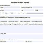 School Incident Report Template