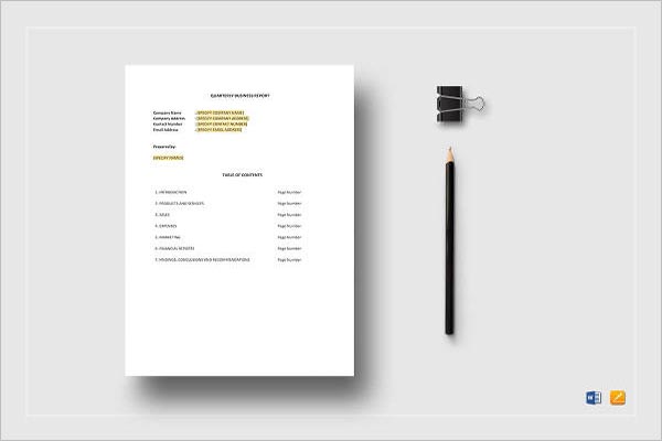 Simple Business Report Template