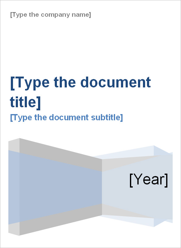 Technical Report Cover Page Template