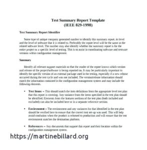 Test Summary Report Excel Template (2) - TEMPLATES EXAMPLE | TEMPLATES ...
