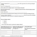 Training Evaluation Report Template