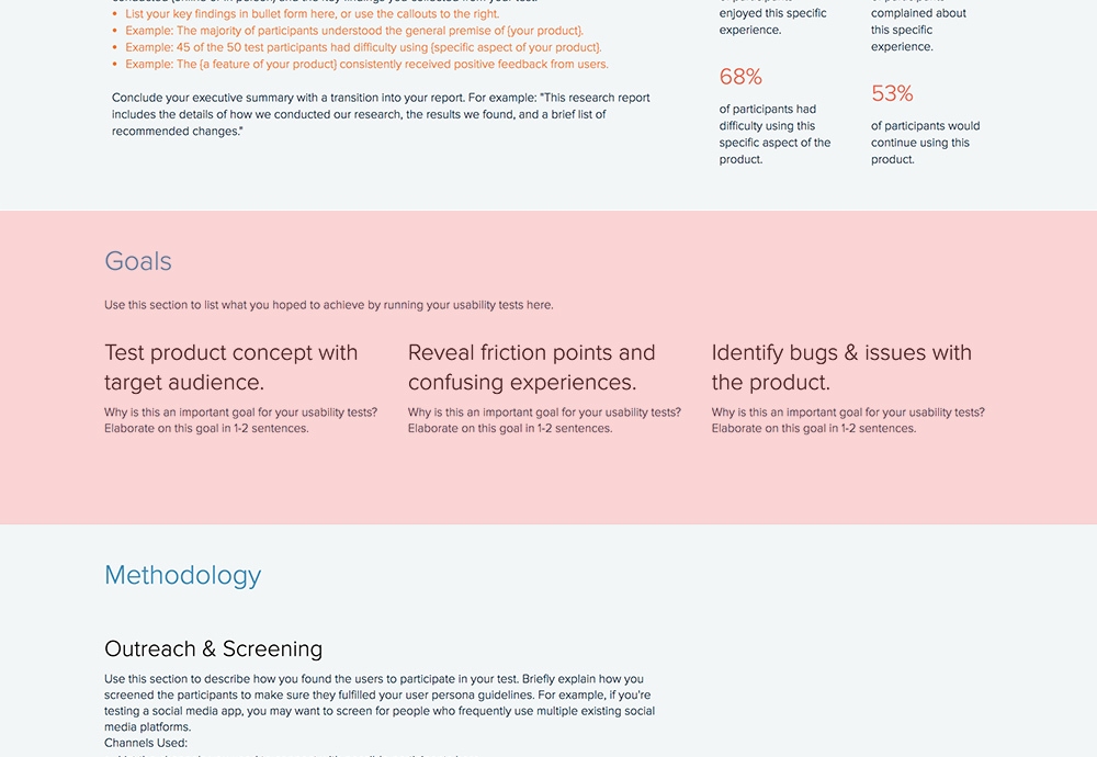 Ux Report Template