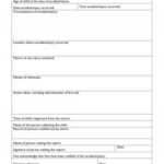 Vehicle Accident Report Form Template