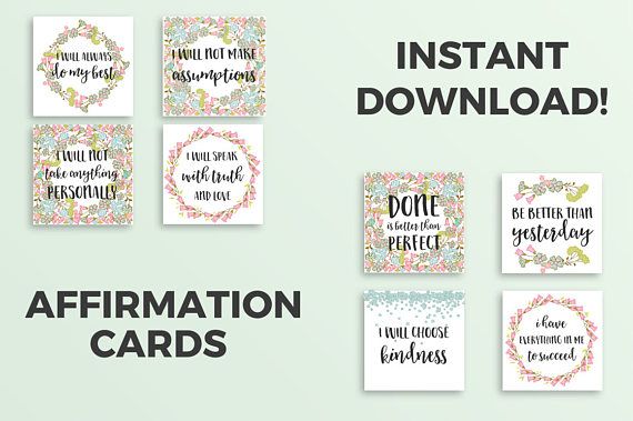 Affirmation Card Templates