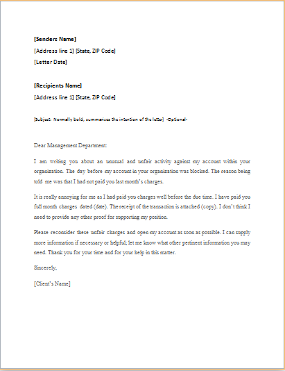 Appealing a Disciplinary Letter Templates