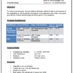 B Tech Fresher Resume Templates