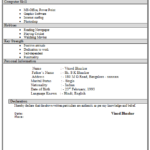 B Tech Fresher Resume Templates