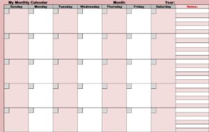 Blank Activity Calendar Template (2) - TEMPLATES EXAMPLE | TEMPLATES ...