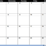 Blank Activity Calendar Template