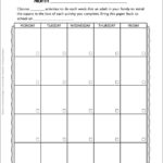 Blank Activity Calendar Template