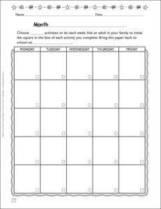 Blank Activity Calendar Template (7) - TEMPLATES EXAMPLE | TEMPLATES ...
