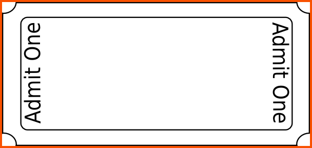 Blank Admission Ticket Template