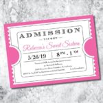 Blank Admission Ticket Template