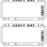 Blank Admission Ticket Template