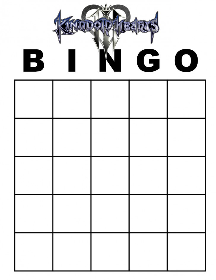 Blank Bingo Template Pdf