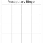 Blank Bingo Template Pdf