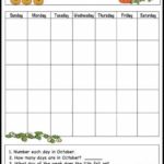 Blank Calendar Template for Kids
