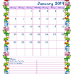 Blank Calendar Template for Kids