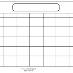 Blank Calendar Template for Kids