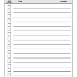 Blank Checklist Template Word