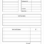 Blank Estimate Form Template