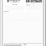 Blank Estimate Form Template