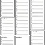 Blank Grocery Shopping List Template