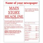 Blank Newspaper Template for Word