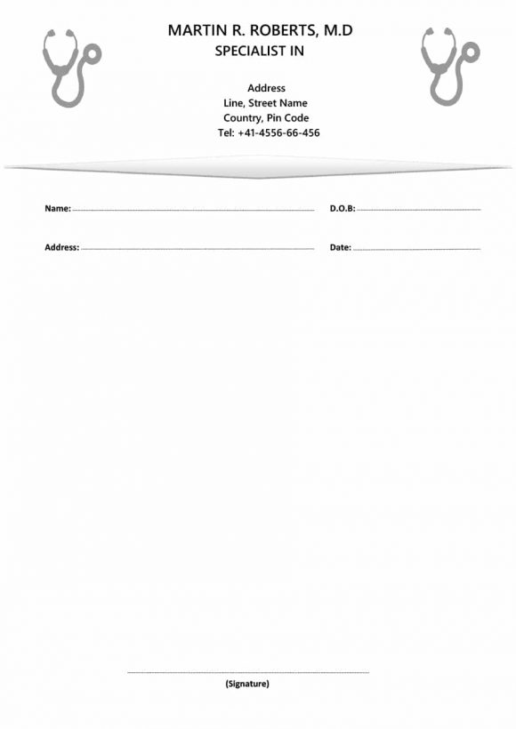 Blank Prescription form Template