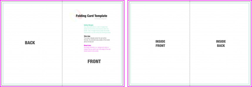 Blank Quarter Fold Card Template