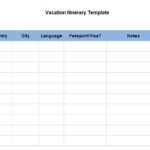 Blank Trip Itinerary Template