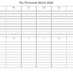 Blank Word Wall Template Free