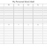 Blank Word Wall Template Free