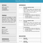 Cv Templates Editable