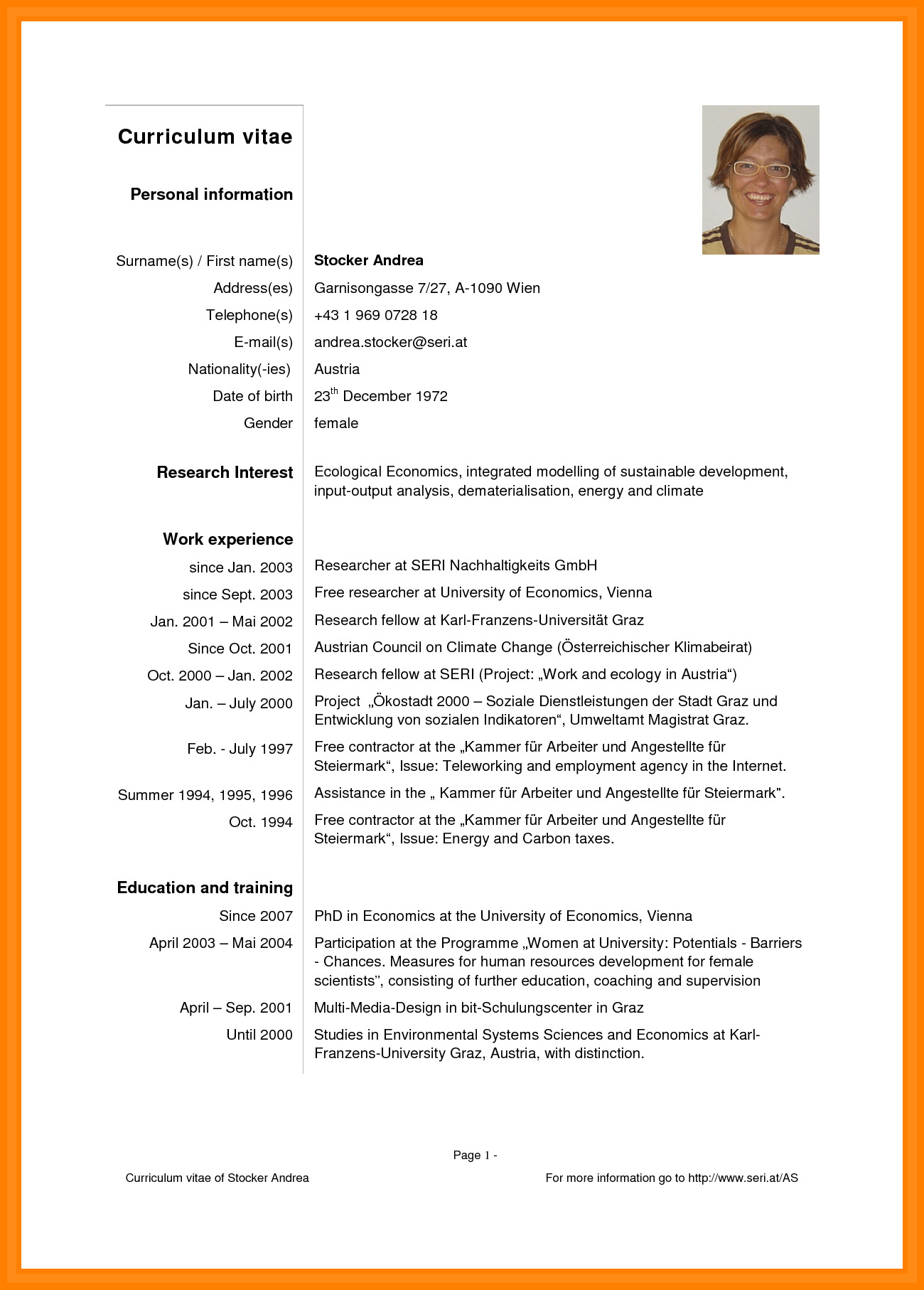 Cv Templates English