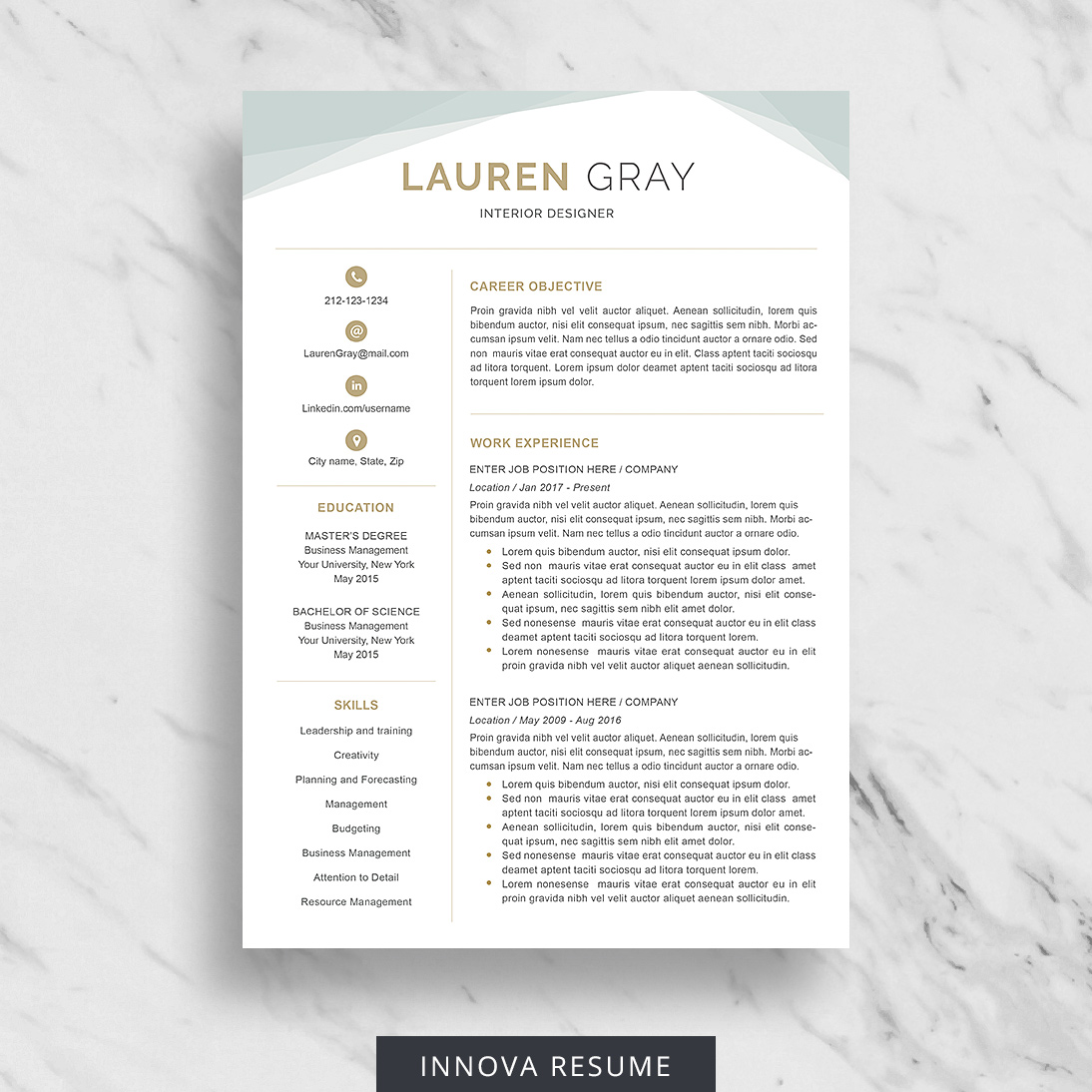 Cv Templates Etsy