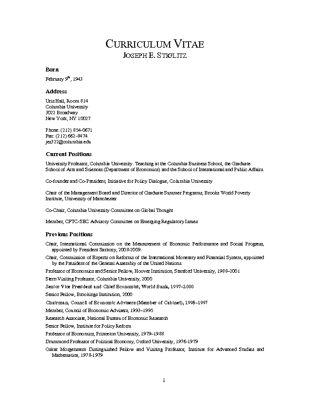 Cv Templates Graduate School