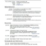 Cv Templates Graduate School