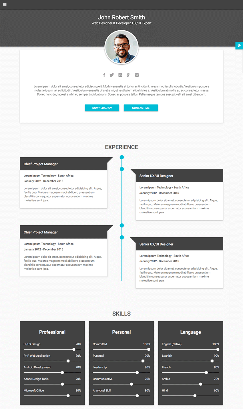 Cv Templates Html