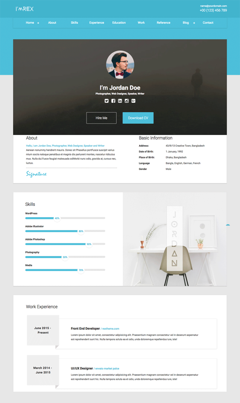 Cv Templates Html (3) - TEMPLATES EXAMPLE | TEMPLATES EXAMPLE
