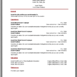 Cv Templates Microsoft Word