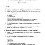 Cv Templates for Graduate School