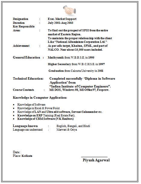 Cv Templates for Graduate School