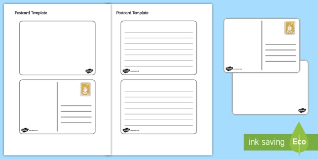 Free Blank Postcard Template for Word